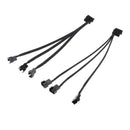 2pcs 4Pin  To 3x 3pin Fan Splitter Power Cable