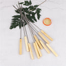 10pcs stainless steel 35cm barbecue bbq skewers needle kebab kabob stick Ew