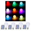 4X 10W Remote Control RGB Bulb Lamp, White Light, 10W, Suitable  For