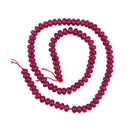 4x6mm DIY Craft Smooth Ruby Red Jade Rondelle Loose Bead Finding Strand 15''