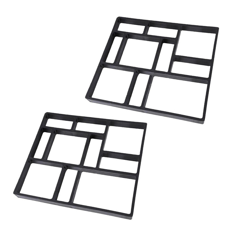 2pcs Concrete Molds Reusable Walk Maker Stepping Stone Path Maker Paver Yard