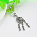 Crystal Rhinestone Dream Catcher Body Piercing Belly Button Navel Ring Bar  JR