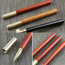 0.7mm Wood Brass Ballpoint Pens Ink Roller Ball Pens Fine Writing Gel Pens U8X0