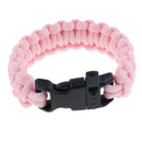 Outdoor Camping Hiking Survival Rope Paracord Bracelet with Buckle pink