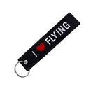 Embroidery fabric key ring car motorcycle key chain crew tag pilot bag luggage T