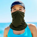 Cycling Pure Face Cover Riding Sunscreen Scarf Outdoor Bandana (Army Green)