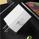 White 18W One-Port Type-C Wall Charger Power Adapter for Travel US Plug