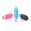 New Micro USB 2.0 OTG Adapter SD T-Flash Memory Card Reader For Smart Phone PC