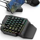 K15 One-handed Membrane Keyboard 39 Keys Backlit one-Hand New Keypad Gaming A2T7