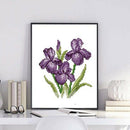 Set Of 2 Flower - Stamped Cross Stitch Kit Embroidery Package For Beginners