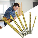 6 x HSS Titanium Coated Drill Bit Tool Set Woodworking Tools 3-8mm Cutting M9N1