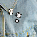 3X Cartoon Animals Enamel Collar Pins Badge Corsage Panda Brooch Jewelry Gift FT