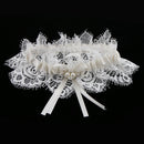 Bridal Wedding Pearls Bow knot Lace Garter Party Accessories