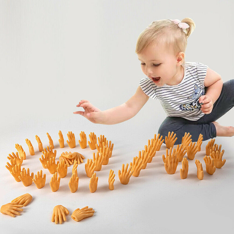 10pcs Desktop Palm Ornaments Domino Blocks Give Me Five Mini Hands Models