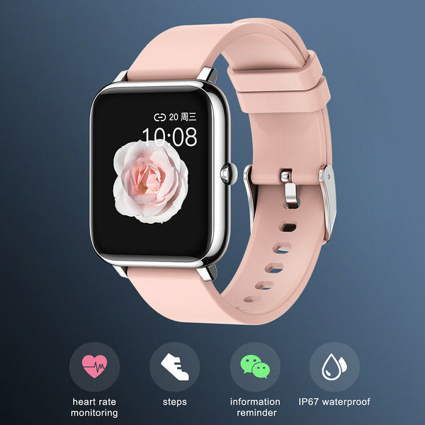P22 Smart Watch Blood Pressure Heart Rate Monitor Sport Smartwatch (Pink)