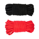 2x 6mm Tying Cotton Cord Thread Games Macrame Jewellery DIY Black+Red - 10m