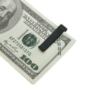 Metal Stainless Steel Money Clip Holder Folder Collar Clip (Black)