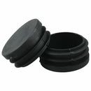 4 Pcs Black Plastic 40mm Dia Round Tubing Tube Insert Caps Covers V3X7