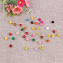 200pcs 8mm Colorful Round Spacer Loose Beads Stones Wooden DIY Craft Decor