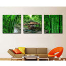 3 Panels Unframed Art Canvas Oil Painting Picture Bamboo Forest Print 40cm