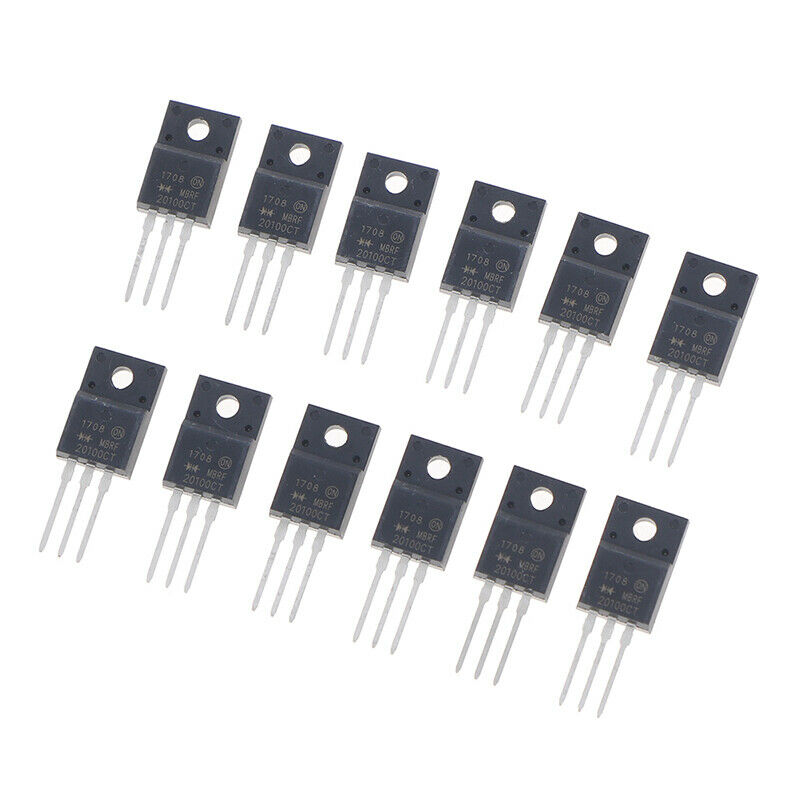 10PCS TO-220F MBRF20100CT SCHOTTKY DIODE 20A 100V MBR20100CT 201S Nw