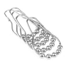 5pcs Stainless Steel Curtain Hooks Bath Rollerball Shower Curtains Glide Ri BX