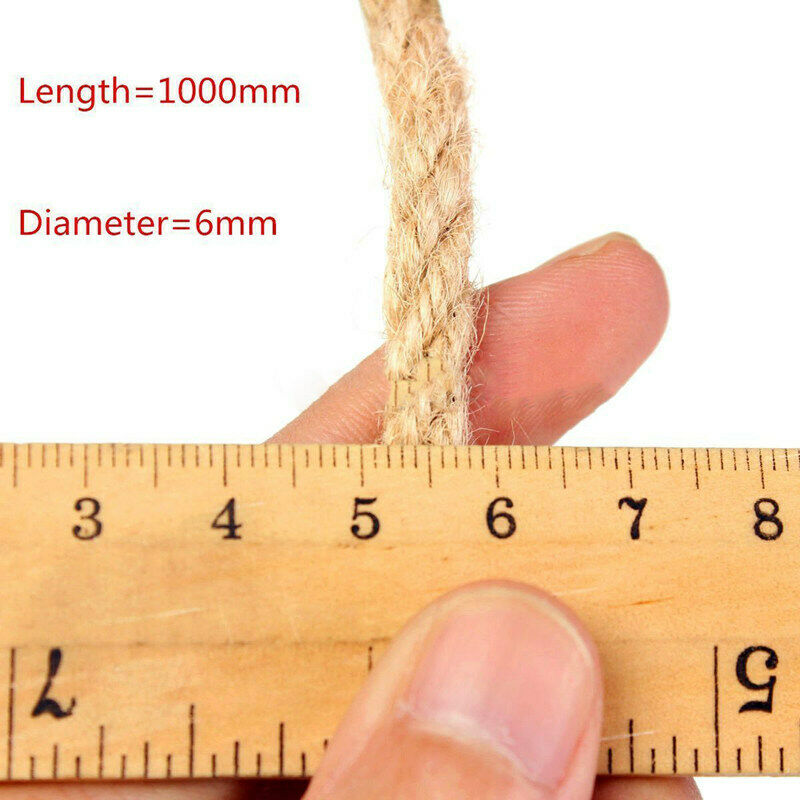 2pcs 10M Long Jute Twine Natural Hemp Bound String Rope Thick DIY Home Deco