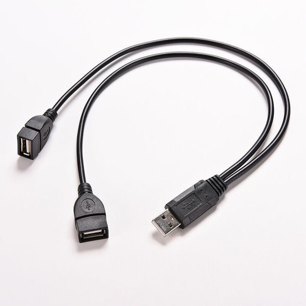 1 USB 2.0 A Male To 2 Dual Female Jack Y Splitter Hub Power Cord Adapter  gt Dz