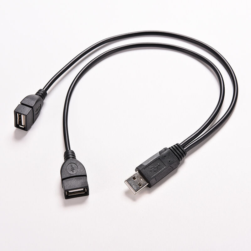 1 USB 2.0 A Male To 2 Dual Female Jack Y Splitter Hub Power Cord Adapter  gt Dz