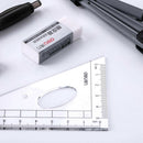 8pcs Ruler Pencil Core Compasses Pencil Eraser Set Student School Stationery