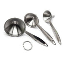3x Kitchen Stainless Steel Liquid Essential Oil Jam Making Preserve Funnel