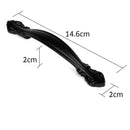 2x  Matte Black Cabinet Door Handle Drawer Closet Dresser Bin Pull Knob Hardware