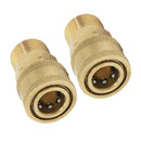 2X M22 Quick Release Connector to 1/4" Male Adapter Pressure Washer Coupling