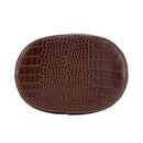 Crocodile PU Leather Women Shoulder Bag Messenger Bucket Handbag (Coffee)