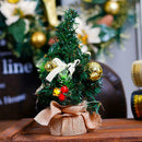 Christmas tree ornament mini small bonsai wooden potted ornaments