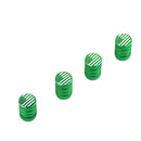 4pcs American Flag Car Tire Valve Stem Caps Air Valve Dust Covers (Green)