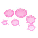 12xSilicone Stretchy Pot Lid Food Save Sealed bowl Cover Reusable Curtley