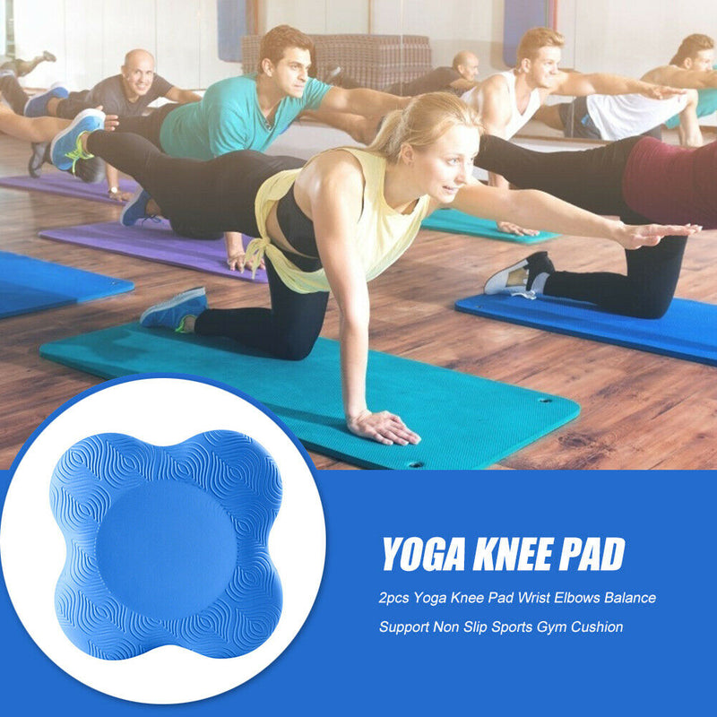 2pcs Yoga Knee Pad Wrist Elbows Balance Support Sprot Cushion (Dark Blue)