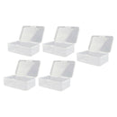 5 Pack Clear Plastic  Cosmetics Case Holder For Cotton Swabs Trinkets Coils