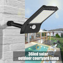 1pc 36LED Solar Motion Sensor Wall Lamp Waterproof Garden Security Light