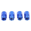 4pcs/Set Blue Wheel Tyre Tire Valve Stems Air Dust Cover Screw Caps Car Truck