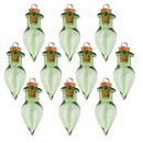 10 Glass Cork Drops Glasses Vials Wish Bottles W / Loop Diy