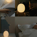 1X(Dimmable Led Night Light Silicone Animal Cartoon Lamp Usb Rechargeable F