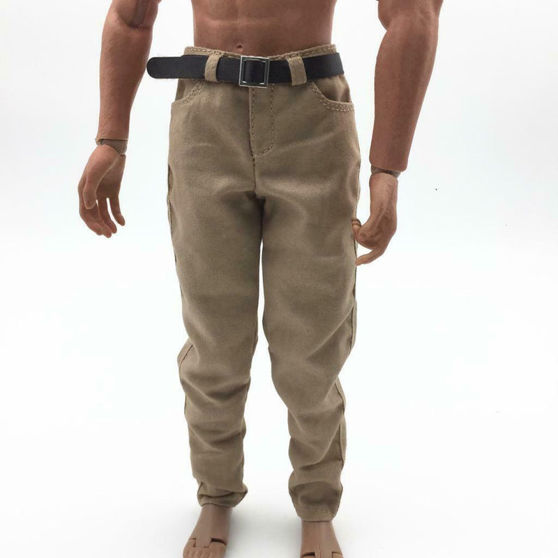 1/6 Scale Casual Pants Man's Khaki Trousers for 12inch Action Figures