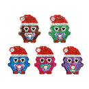 5pcs DIY Full Drill Diamond Painting Special-shaped Xmas Penguin Key Chains