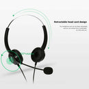 VH500D For PC Phone Call Center 3.5mm Wired Line Control Microphone Headset