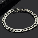 Charm Bracelet Men Cool Curb Link Chain Jewellery Decoration Thick Titanium