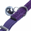Heart charm and bell cat collar safety elastic adjustable with soft velvet  Q9J4