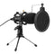 USB Microphone Wired Condenser Microphone Studio Mic with Stand Clip for PC