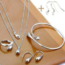 Water Drop Jewelry Set Ear Hook Necklace Bracelet Ring For Womens Girls AU